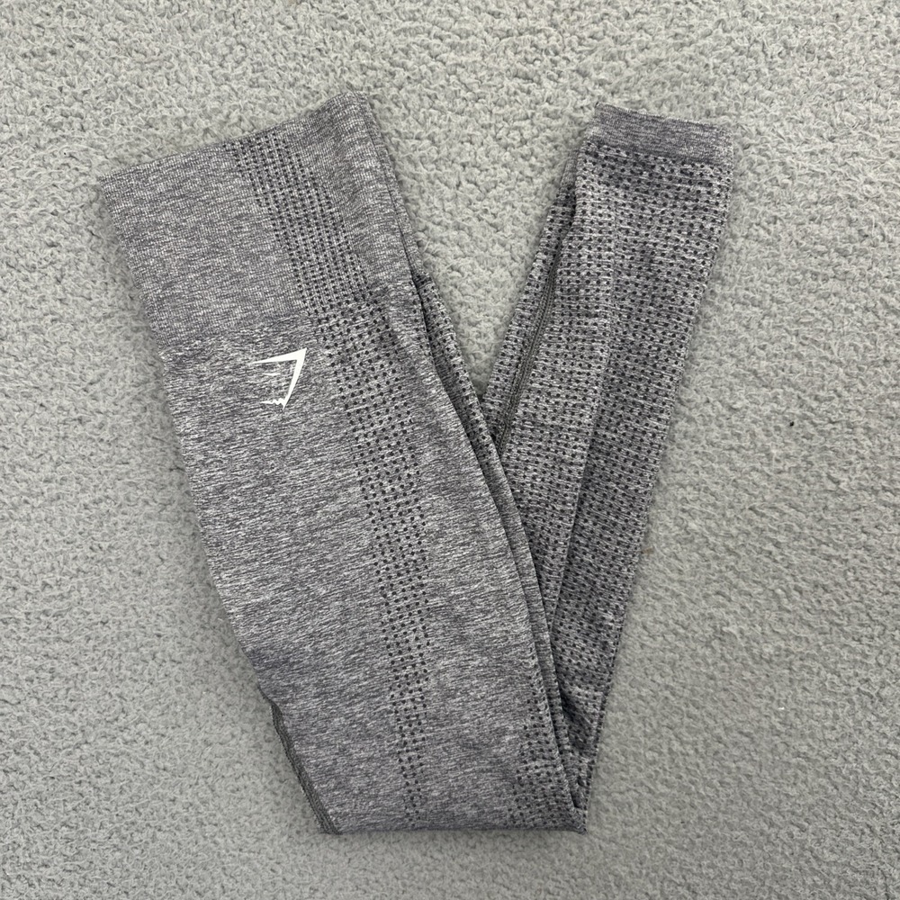 Gymshark Vital Seamless Leggings Gray Athletic Gym Workout Women's Small x 23